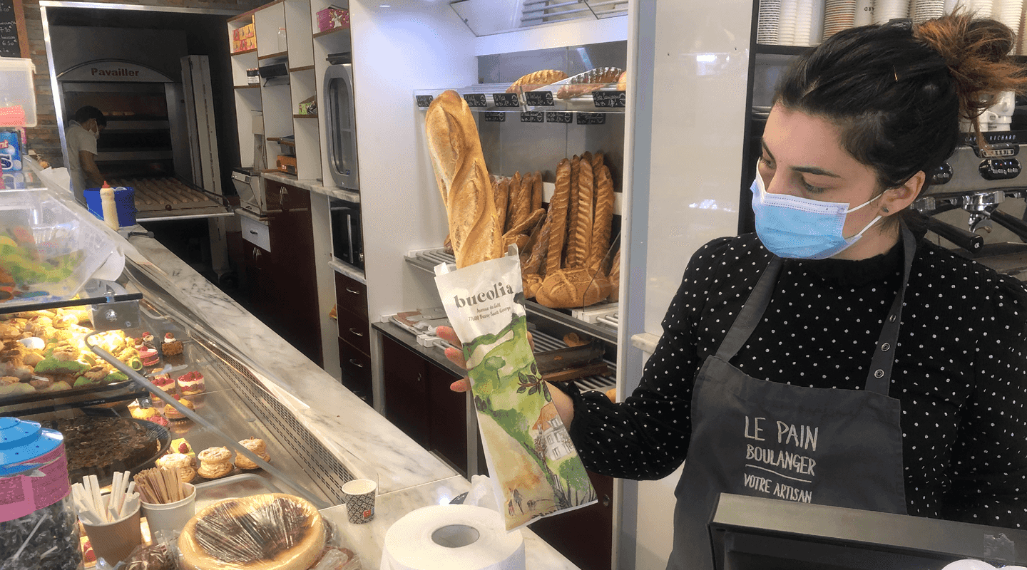 image for Dépôt en commerce et sac à pain.